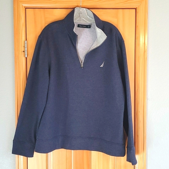 Nautical Mens L Blue Mock Zip jacket - Picture 1 of 4